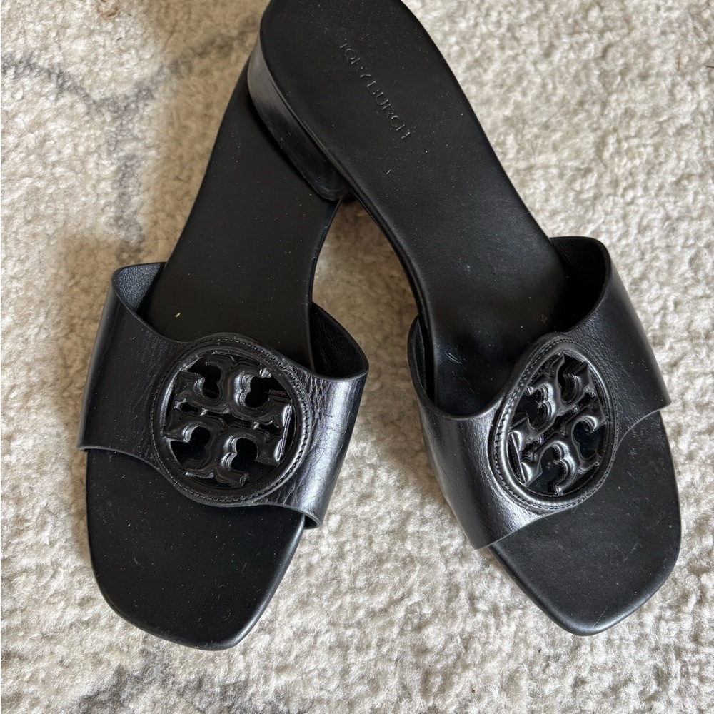 Tory Burch Black Minimalist Slide Sandals - Picture 3 of 6